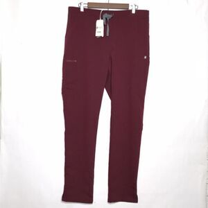 NWT Figs Scrub Pants Yola Skinny Size L Tall Tech Collection Burgundy PO 1645